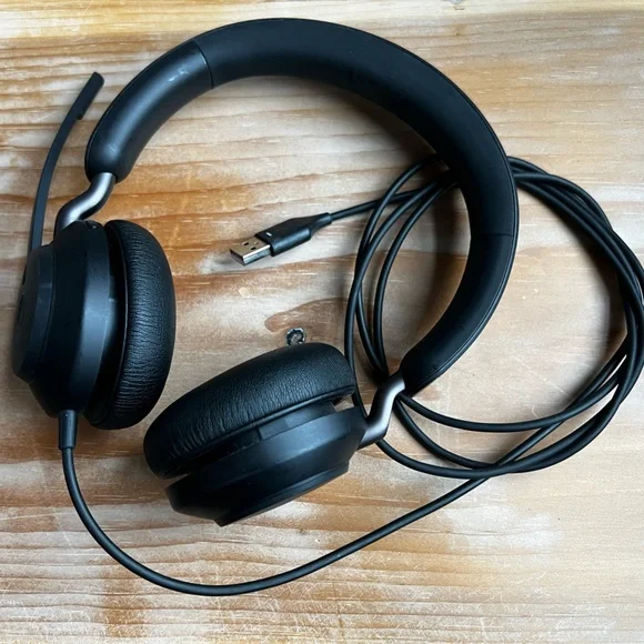 Jabra Evolve2 40 MS Wired Headphones, USB-A, Stereo, Black